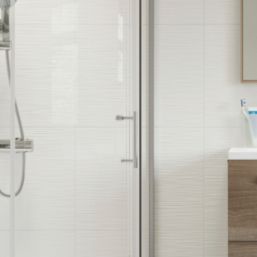 Framed Quadrant Shower Enclosure  Polished Silver Effect/Clear 800mm x 800mm x 1850mm