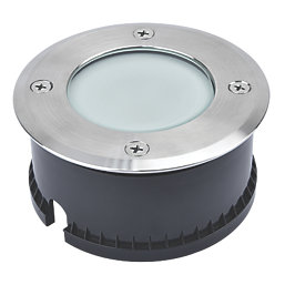 LAP Flax 110mm Outdoor LED Ground Light Silver 6.8W 500lm