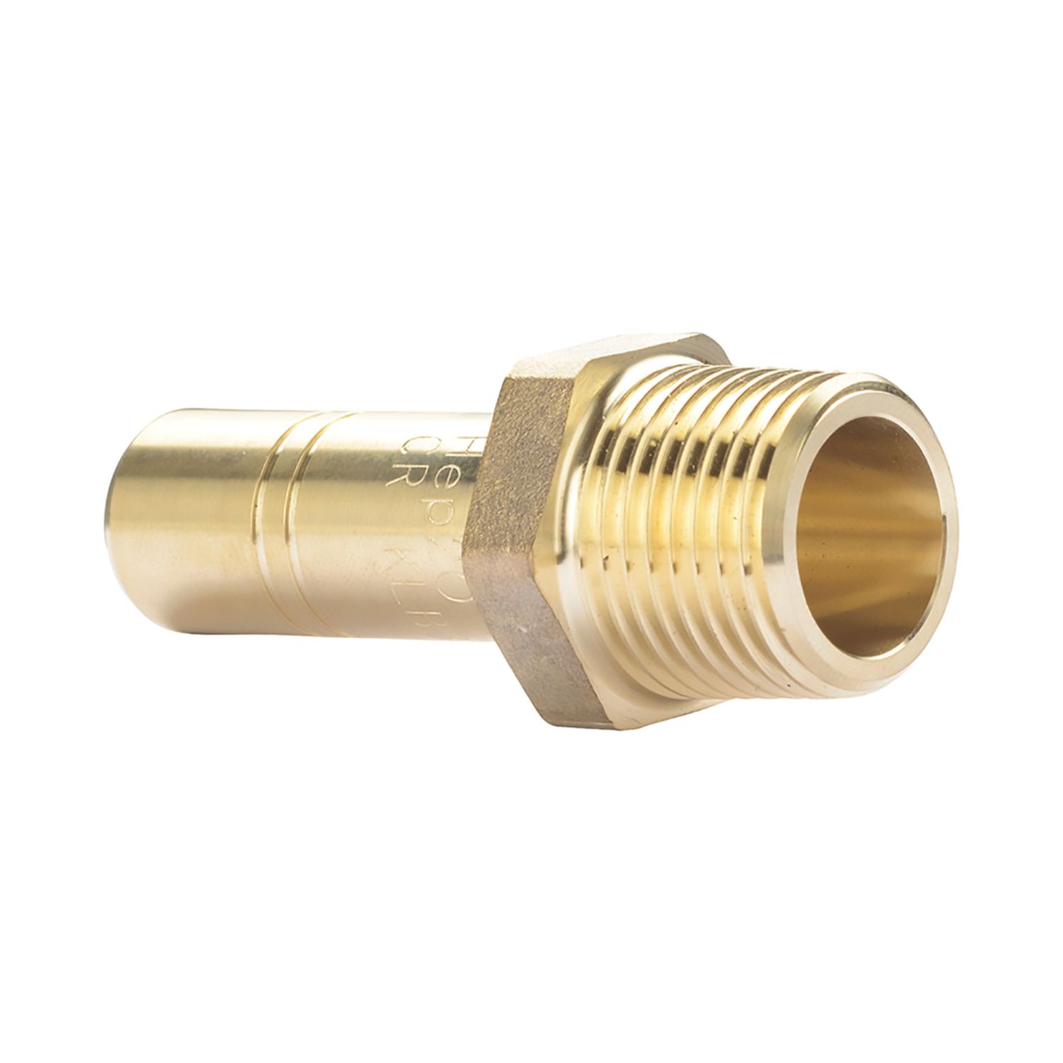 Hep2O Plastic Push-Fit Adapting Keyless Spigot Male Coupler 15mm x 1/2" (339RE)