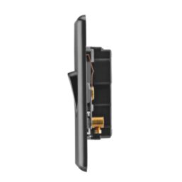 Arlec  10A 1-Gang 2-Way Light Switch  Black Nickel