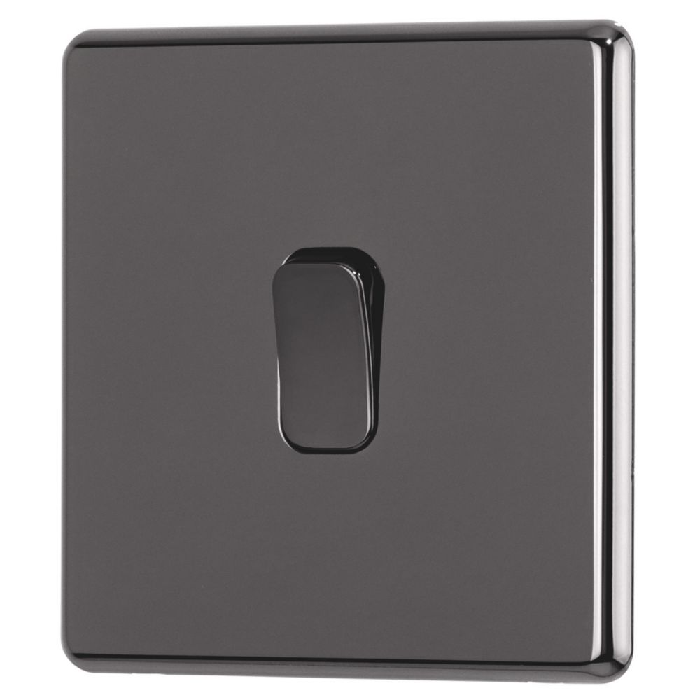 Arlec  10A 1-Gang 2-Way Light Switch  Black Nickel
