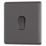 Arlec  10A 1-Gang 2-Way Light Switch  Black Nickel