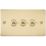 Knightsbridge  10AX 3-Gang 2-Way Light Switch  Brushed Brass
