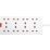 Masterplug 13A 8-Gang Unswitched  Extension Lead White 2m