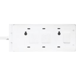 Masterplug 13A 8-Gang Unswitched  Extension Lead White 2m