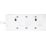 Masterplug 13A 8-Gang Unswitched  Extension Lead White 2m