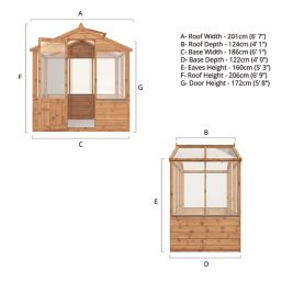 Mercia Traditional 6' x 4' (Nominal) Timber Greenhouse