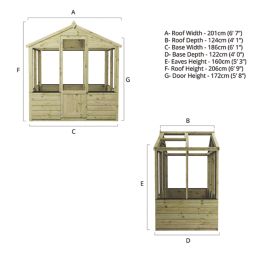 Mercia Traditional 6' x 4' (Nominal) Timber Greenhouse