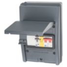 Lewden PRO IP65 Weatherproof Outdoor 6-Module 4-Way Populated  EV Charger Consumer Unit with SPD