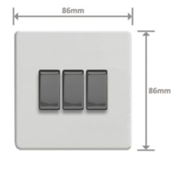 Varilight  10A 3-Gang 2-Way Light Switch  Paintable