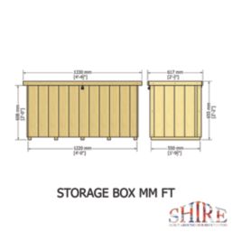 Shire  321Ltr 4' x 2' (Nominal) Timber Garden Storage Box