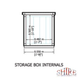Shire  321Ltr 4' x 2' (Nominal) Timber Garden Storage Box
