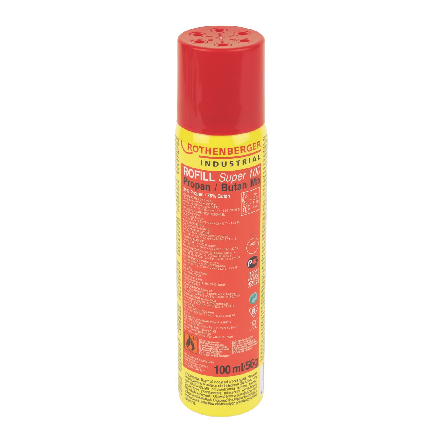 Rothenberger Butane/Propane Mix Aerosol Cartridge 56g (34067)