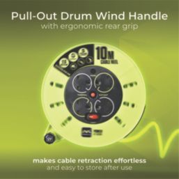 PRO XT CMU10134SL-XD 13A 4-Gang 10m  Cassette Reel 240V