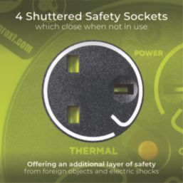 PRO XT CMU10134SL-XD 13A 4-Gang 10m  Cassette Reel 240V