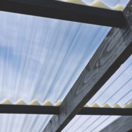 Radmat Building Materials  Corrugated PVC Roofing Sheets Clear 2000mm x 0.8mm x 950mm 5 Pack