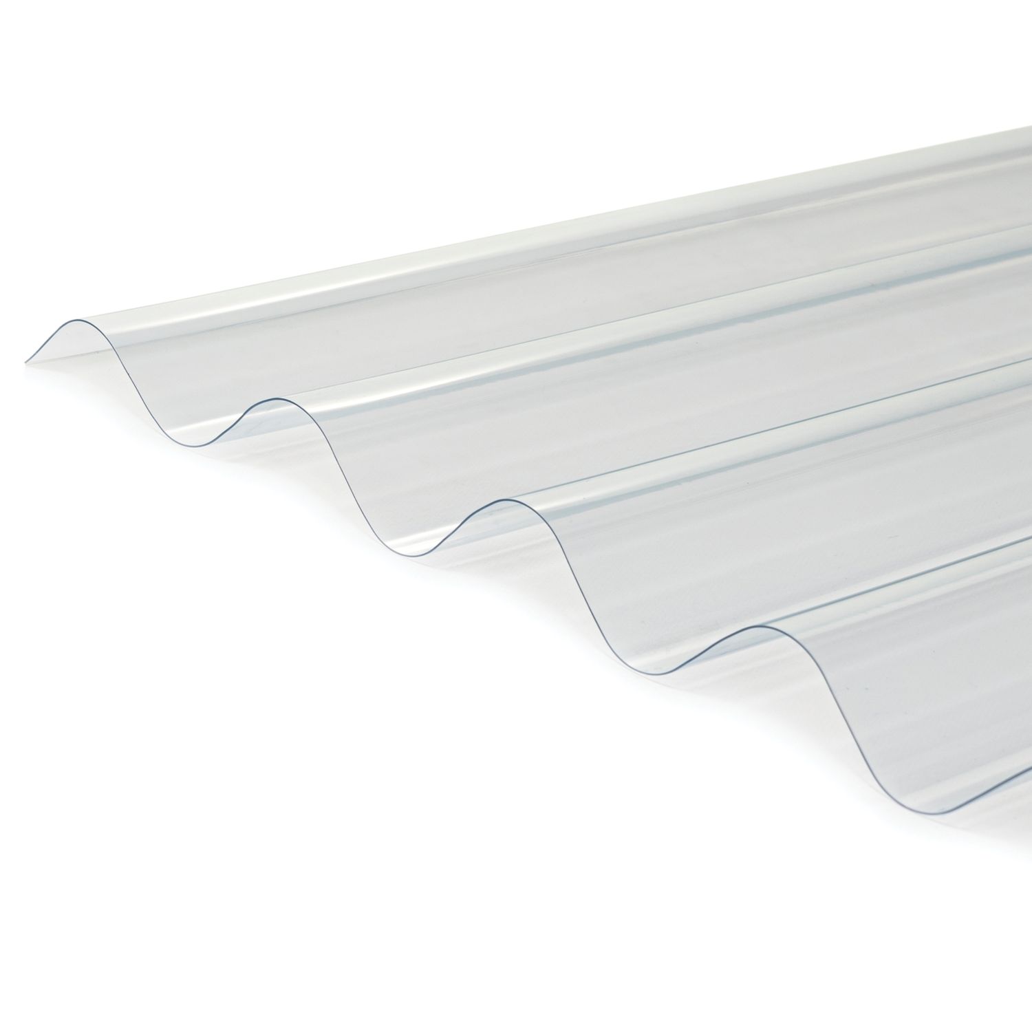 Radmat Building Materials Corrugated PVC Roof Sheet Clear 2000mm x 0.8mm x 950mm (340CY)