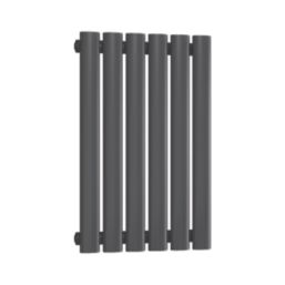 Reina Elips Single 600mm x 360mm 944BTU Anthracite Vertical Designer Radiator