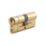 Yale Fire Rated 1 Star 6-Pin Euro Cylinder 40-45 (85mm) Polished Brass