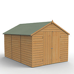 Forest  8' x 11' 6" (Nominal) Apex Shiplap T&G Timber Shed with Base & Assembly
