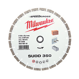 Milwaukee Speedcross SUDD Multi-Material Diamond Blade 350mm x 25.4mm