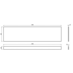 Highlife Bathrooms Halite Adjustable Front Bath Panel 1900mm Gloss White 2 Pieces