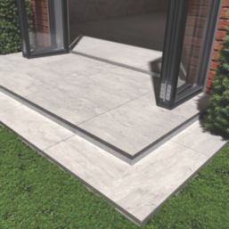 Homelux 21mm Straight Stainless Steel Outdoor Tile Trim Silver 2.5m