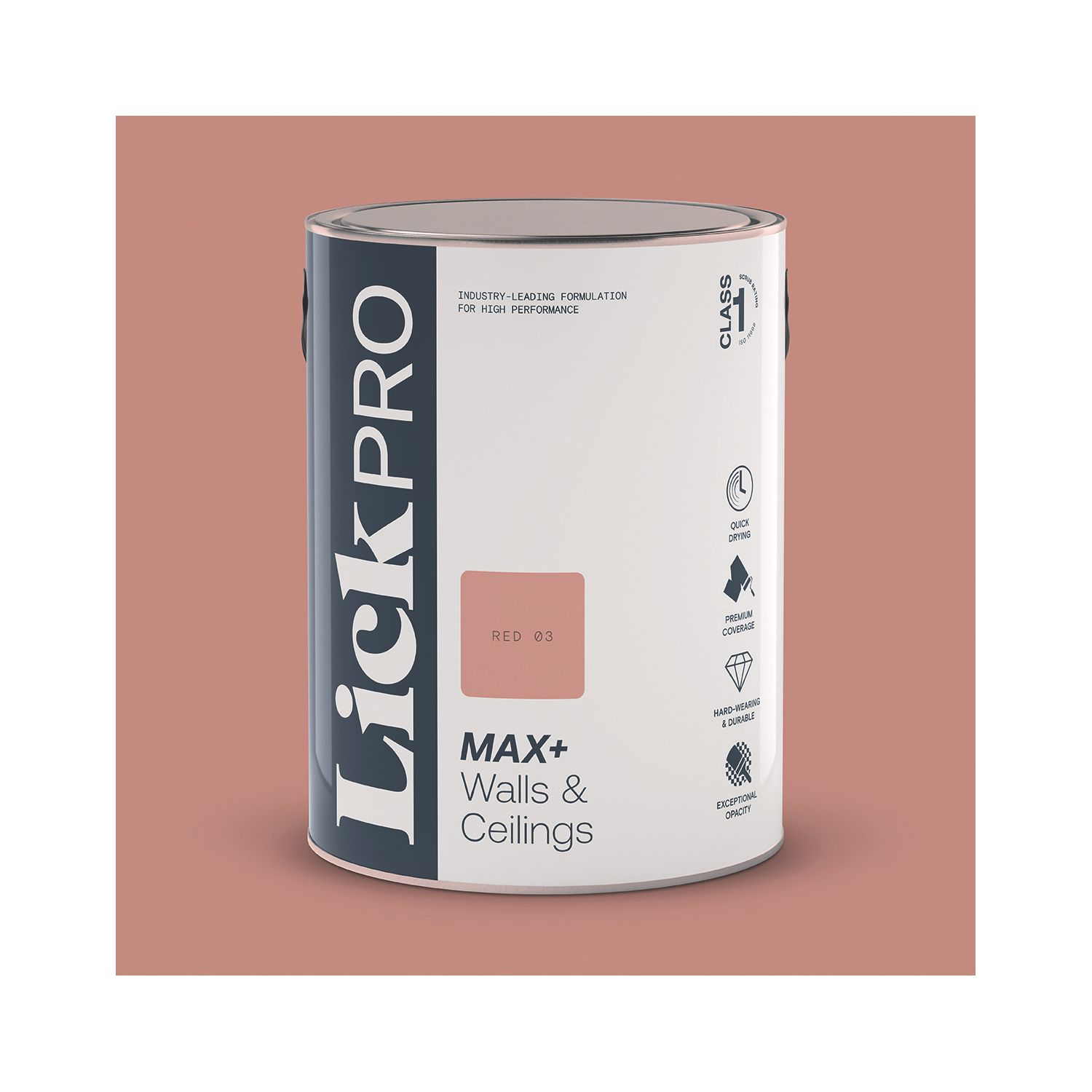 LickPro Max+ 5Ltr Red 03 Eggshell Emulsion Paint (340JY)
