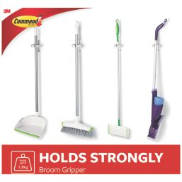 Command White Self-Adhesive Broom Gripper 2 Pack