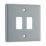 British General Nexus Metal Grid 2-Module Grid Faceplate Grey