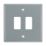 British General Nexus Metal Grid 2-Module Grid Faceplate Grey