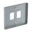 British General Nexus Metal Grid 2-Module Grid Faceplate Grey