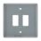British General Nexus Metal Grid 2-Module Grid Faceplate Grey