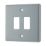 British General Nexus Metal Grid 2-Module Grid Faceplate Grey