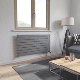 Ximax Oceanus 595mm x 1200mm 2597BTU Silver Horizontal Designer Radiator