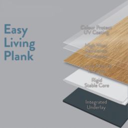 Kraus Ashdown Grey Wood-Effect LVT Flooring 2.2m²