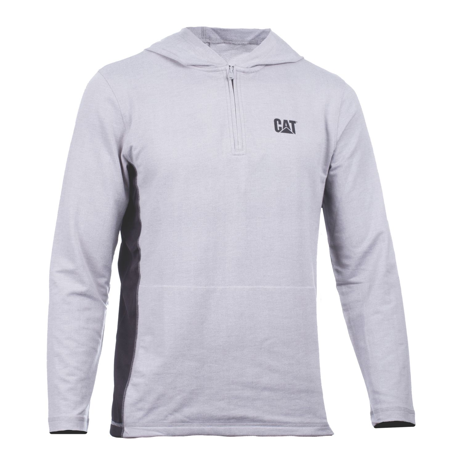 CAT Coolmax Quarter Zip Hoodie Sweat Shirts Grey X Large 44" Chest (340XH)
