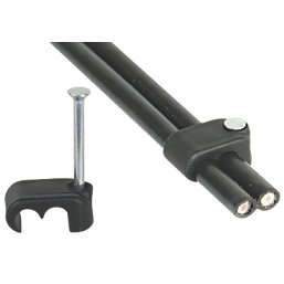 Labgear Black Shotgun Coaxial Cable Clip 0.65mm 100 Pack