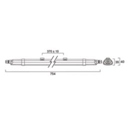 Sylvania Sylproof Superior Single 2ft LED IP65 Batten Light 16W 2400lm 220-240V