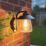Lutec Cate Outdoor Wall Light With PIR Sensor Black Rust
