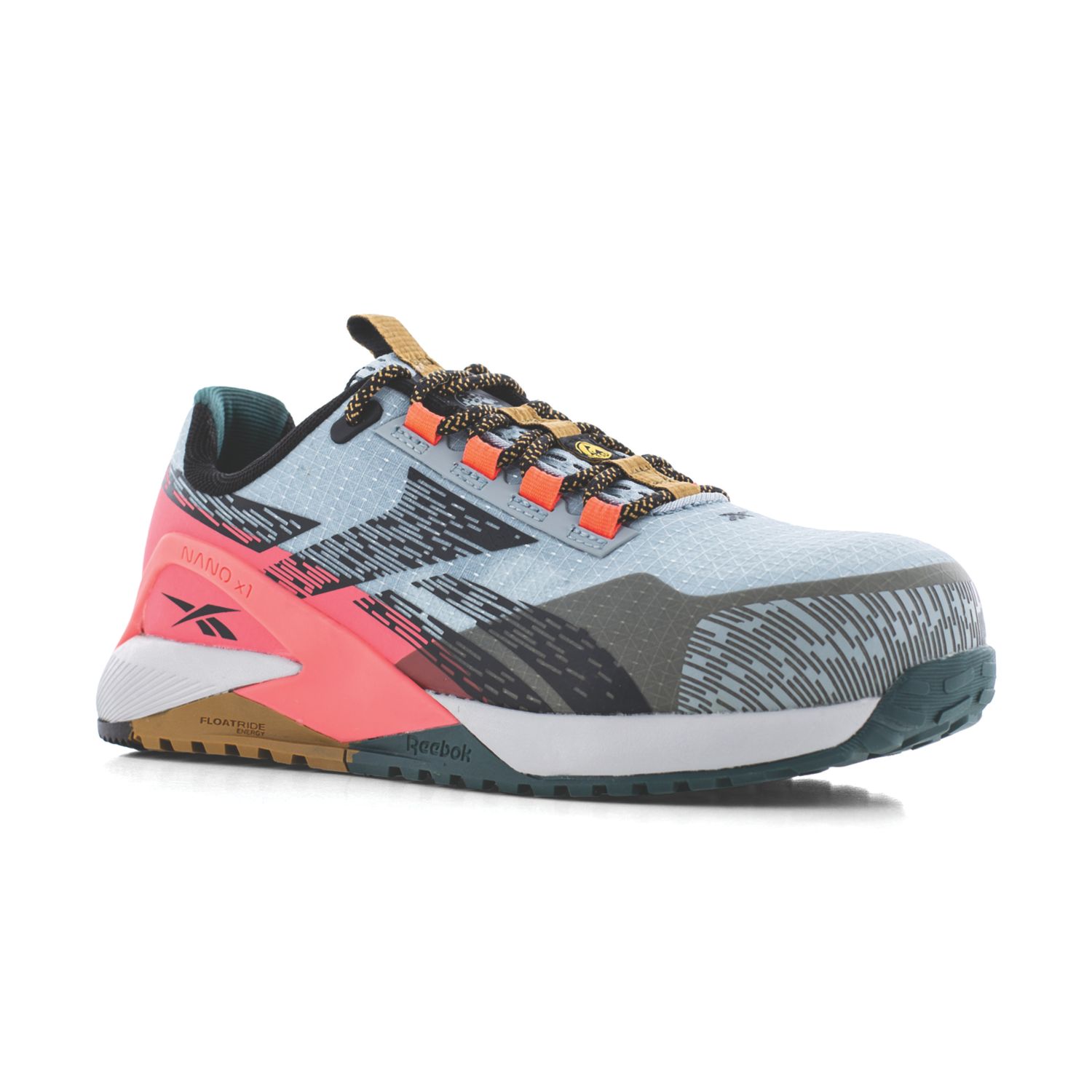 Reebok Nano X1 Adventure Size 8 Womens Grey / Pink Water-Resistant Safety Trainers (341CU)