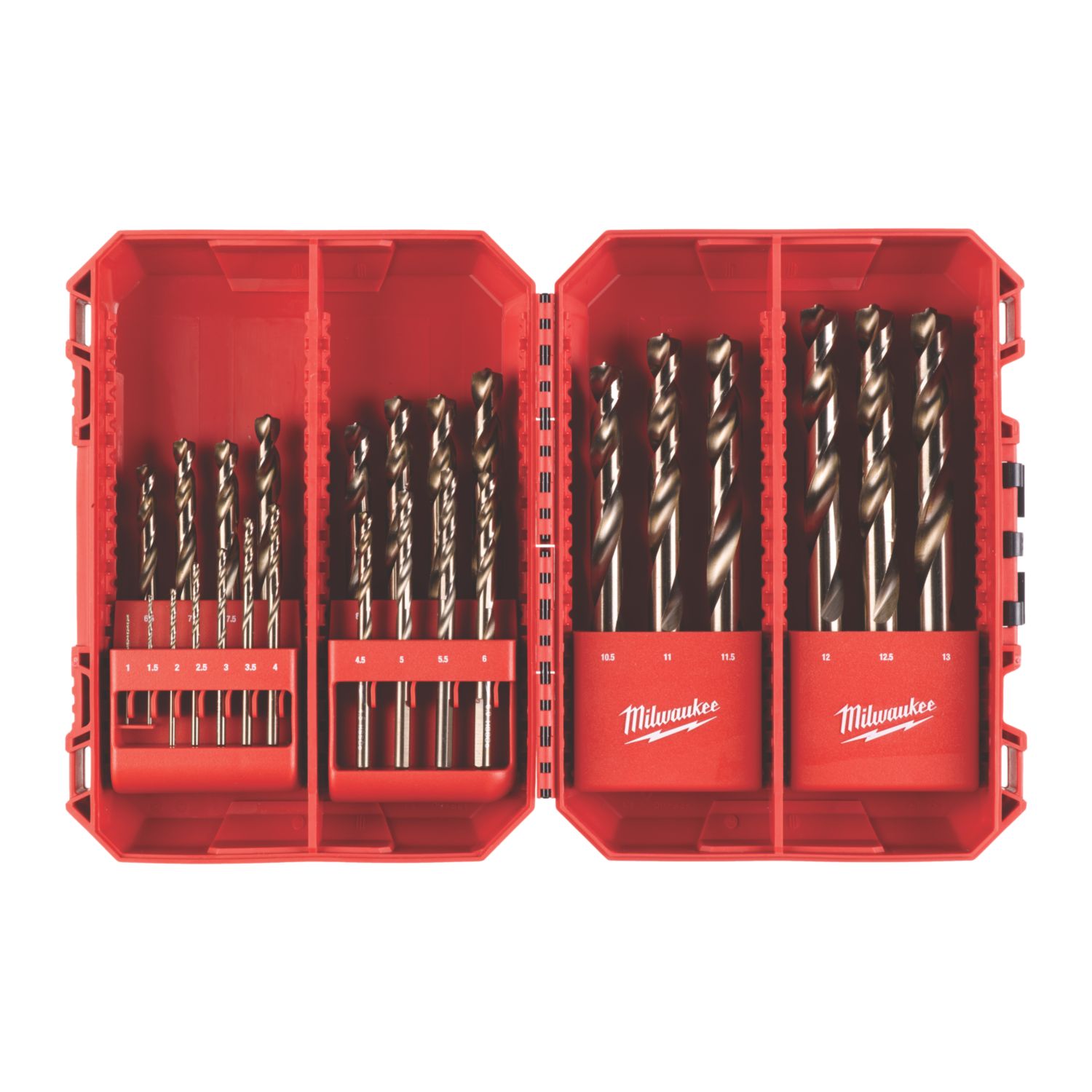 Milwaukee HSS-G Cobalt Round Shank Metal Drill Bit Set 25 Pieces (341CX)