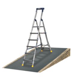 Werner Aluminium 2.04m 6 Step Swingback Platform Step Ladder