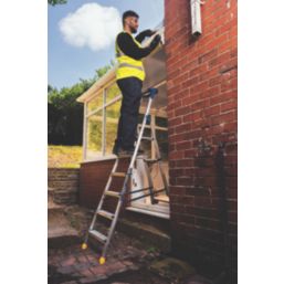 Werner Aluminium 2.04m 6 Step Swingback Platform Step Ladder