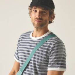 Regatta Benlin Short Sleeve T-Shirt White / Navy Stripe 2X Large 50.7" Chest
