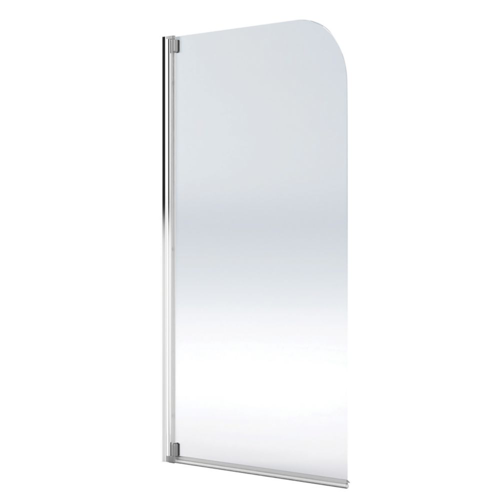 Aqualux Aqua 4 Semi-Framed Silver Bathscreen 1400mm x 800mm - Screwfix