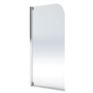 Aqualux Aqua 4 Semi-Framed Silver Bathscreen  1400mm x 800mm
