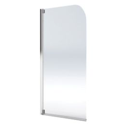 Aqualux Aqua 4 Semi-Framed Silver Bathscreen  1400mm x 800mm