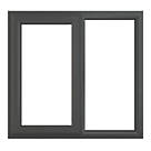Crystal  Left-Hand Opening Clear Triple-Glazed Casement Anthracite on White uPVC Window 1190mm x 1190mm