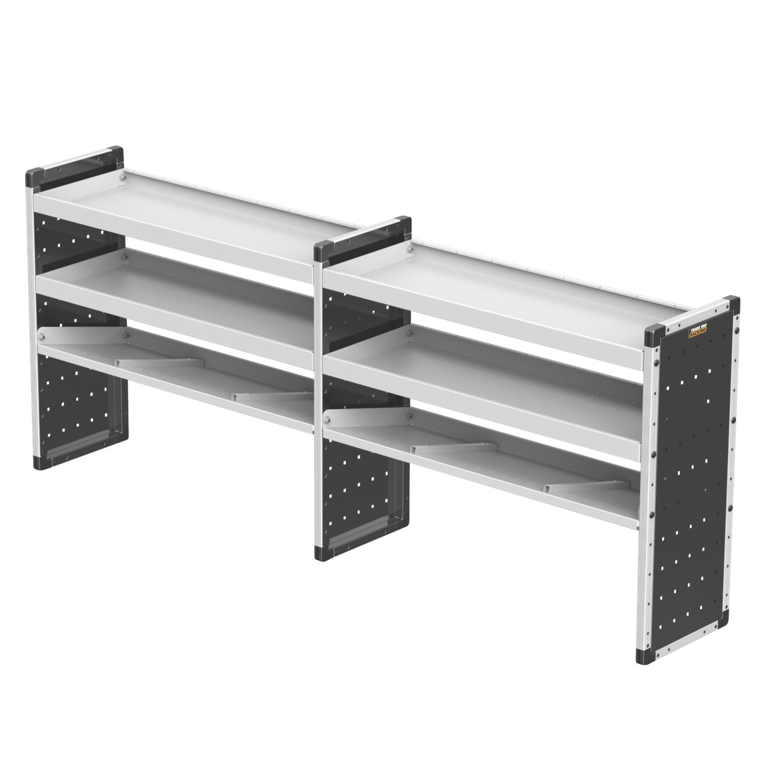 Van Guard Universal Trade Double Van Racking Unit (4 Straight & 2 Angled Shelves) 2466mm x 381mm x 1009mm (341KP)